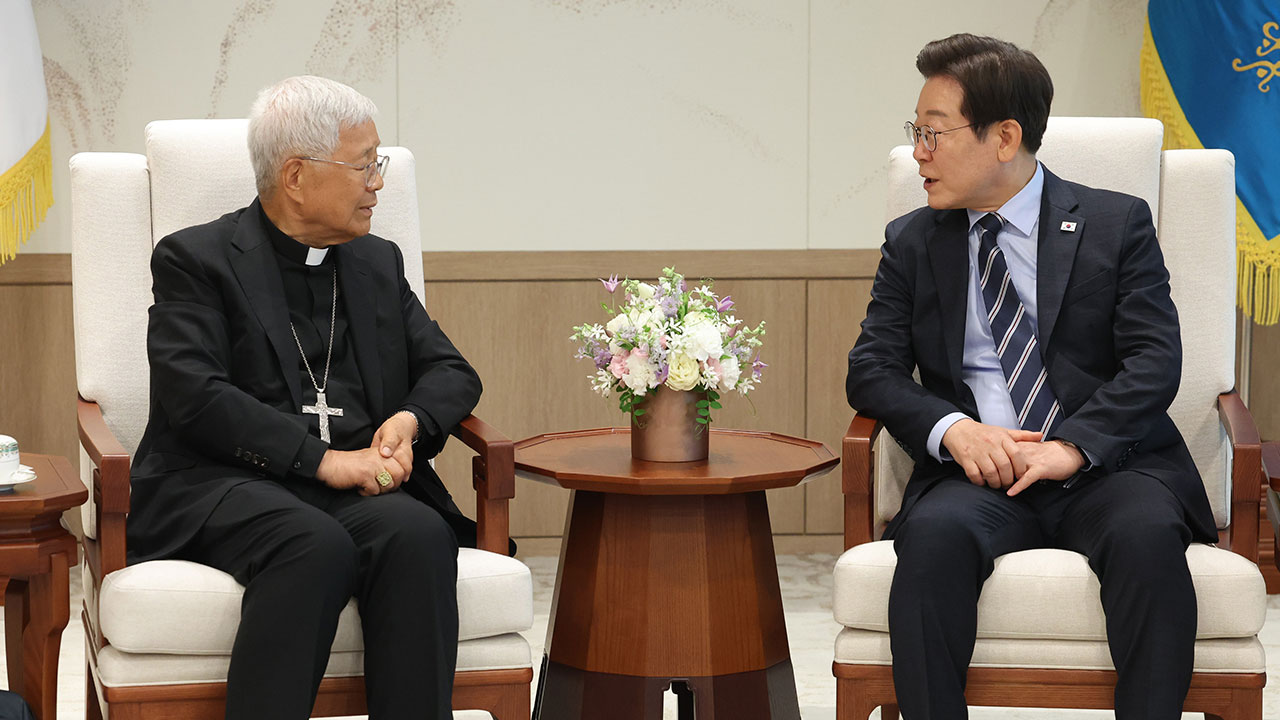 이재명 대통령, 유흥식 추기경 접견‥교황 만남 논의