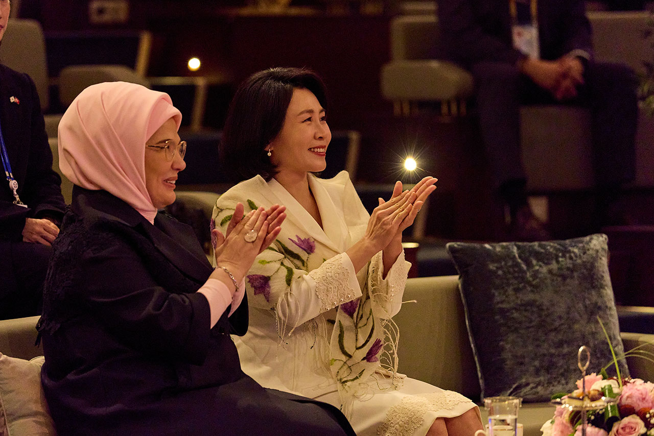 김혜경 여사, 튀르키예 영부인과 국민도서관 동행‥"환경 분야·문화재 환수 등 협력"