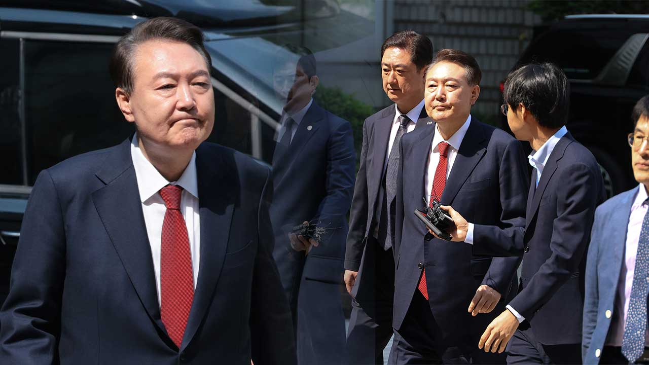 윤석열 전 대통령, 5차 공판 출석‥이번에도 '묵묵부답'