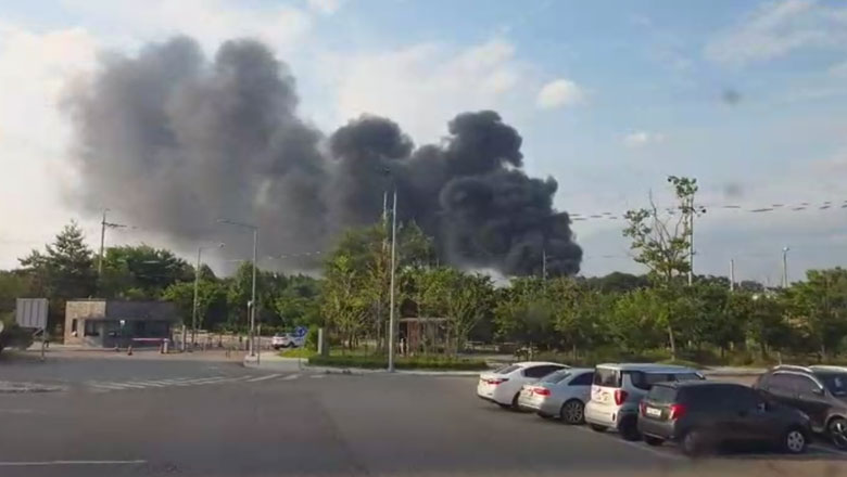 평택 자원순환시설 화재 밤샘 진화‥6명 대피