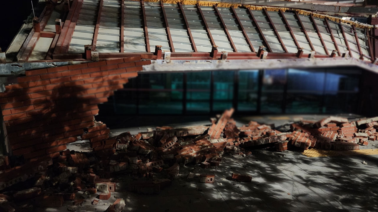 강원 정선 국공립 어린이집 외벽 붕괴‥다친 사람 없어