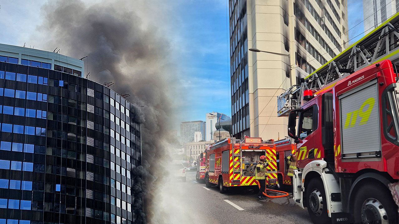 서울광장 인근 서울센터빌딩서 화재‥1시간 반여 만에 완진