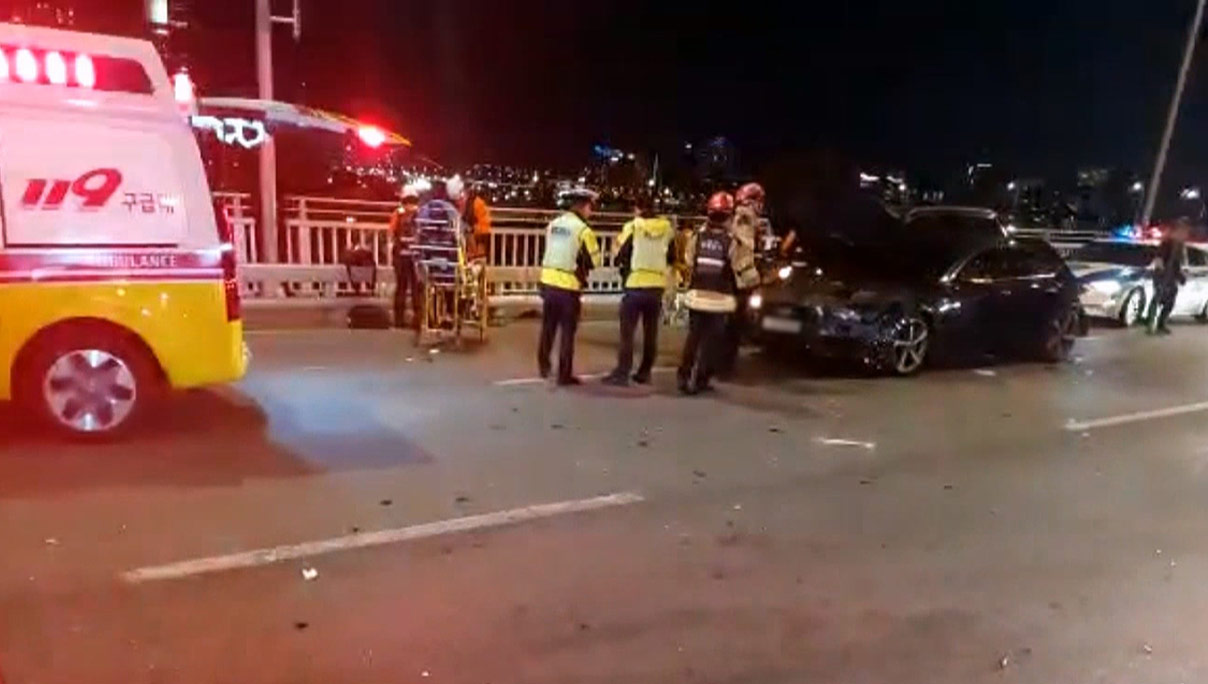 서울 성수대교 북단 5중 추돌‥"뇌혈관 약 복용 뒤 의식 잃어"