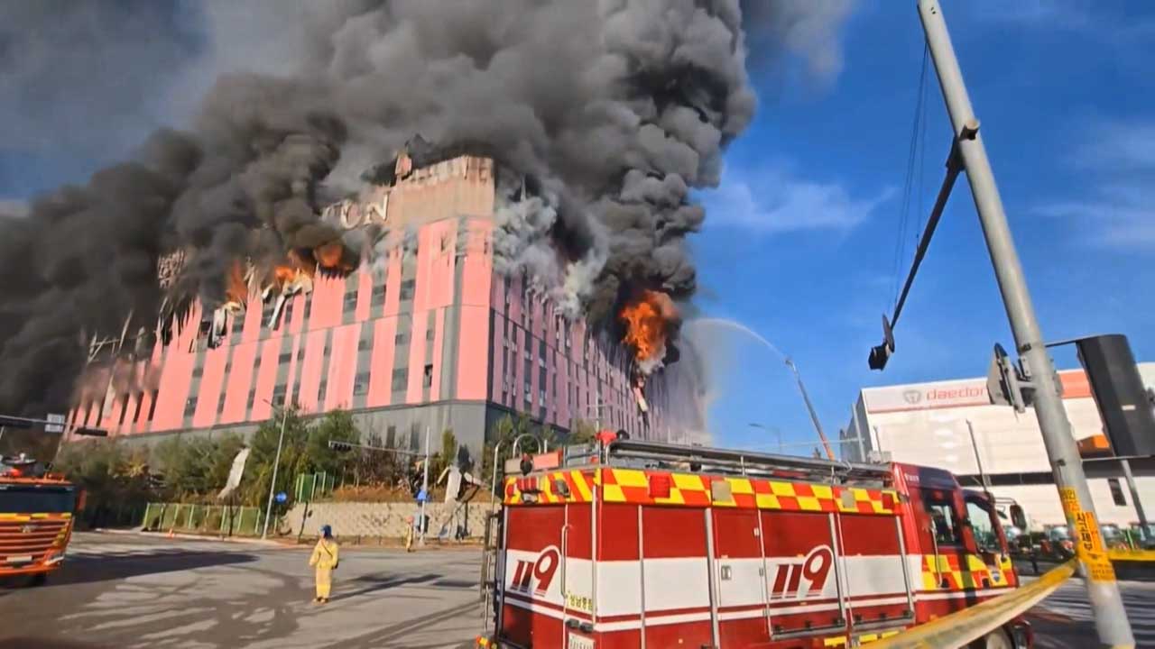 충남 천안 이랜드 물류센터서 불‥대응 2단계 발령