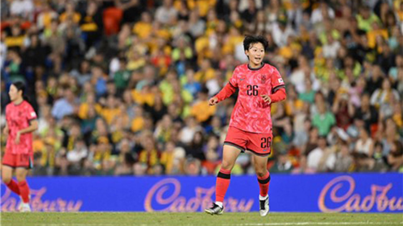'정다빈 동점골' 여자축구 대표팀, 동아시안컵 한일전서 1대1 무승부
