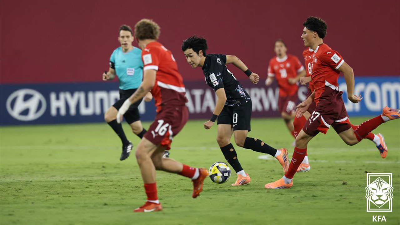 U-17 대표팀, 월드컵 2차전에서 스위스와 무승부