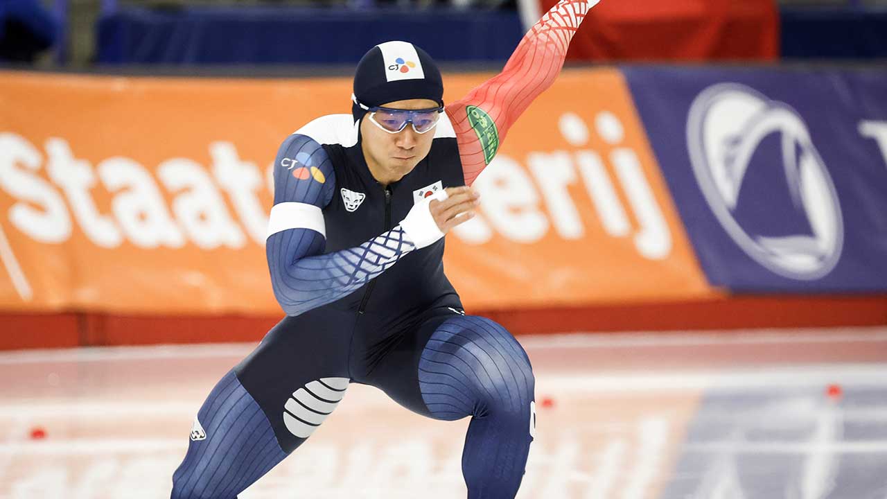 빙속 김준호, 월드컵 2차 대회 남자 500m 1차 레이스 우승