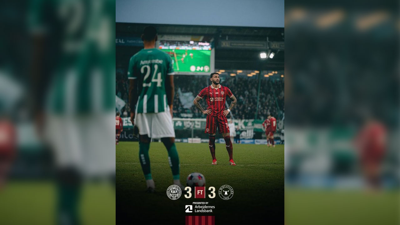 '조규성 골대 불운' 미트윌란, 비보르와 3-3 무승부