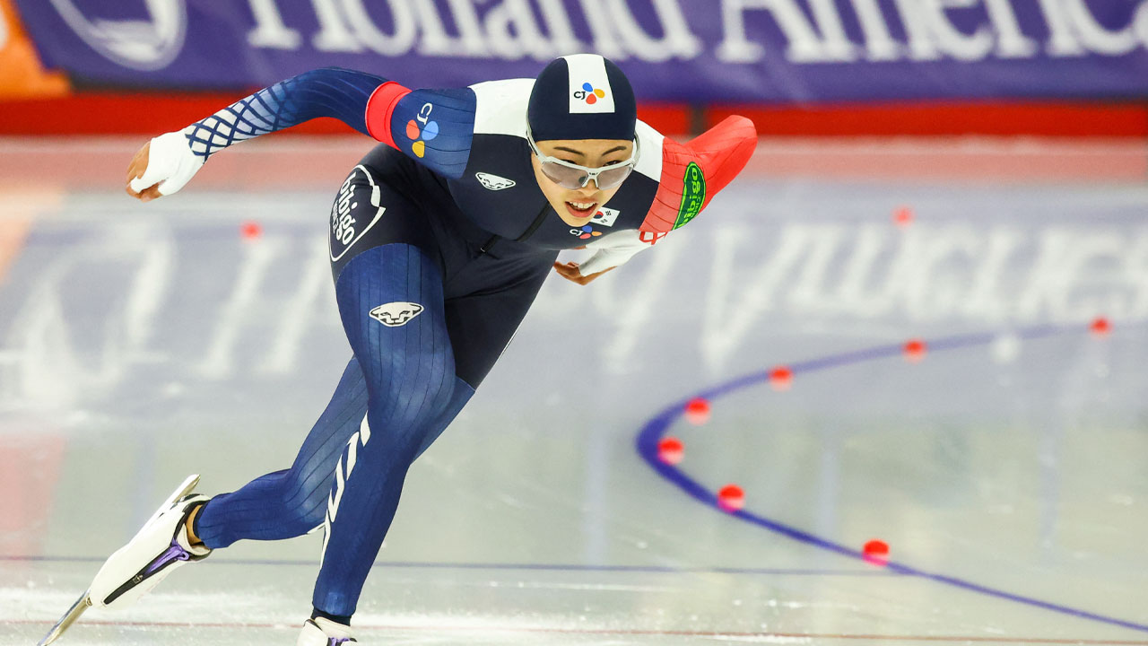 스피드스케이팅 김민선, 500m 시즌 첫 동메달 획득‥이나현은 4위