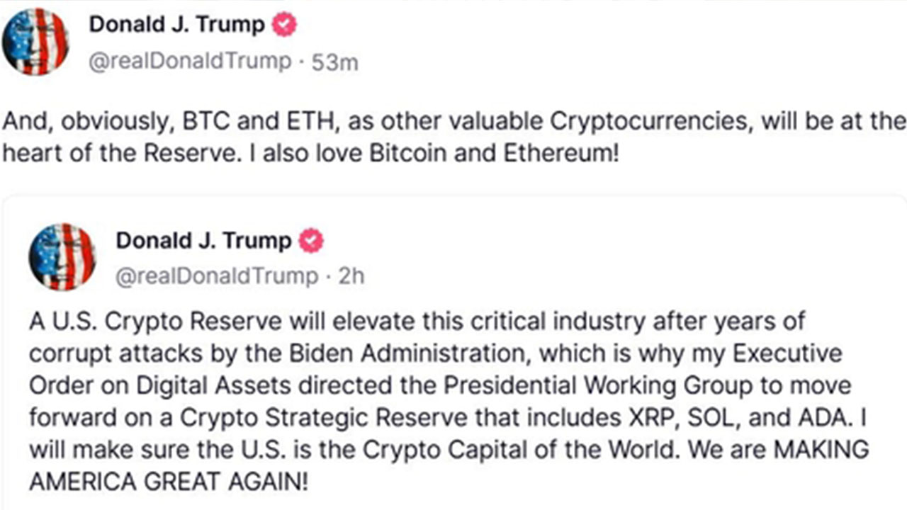 비트코인, 트럼프의 '가상자산 비축' 발언에 9%대 급등