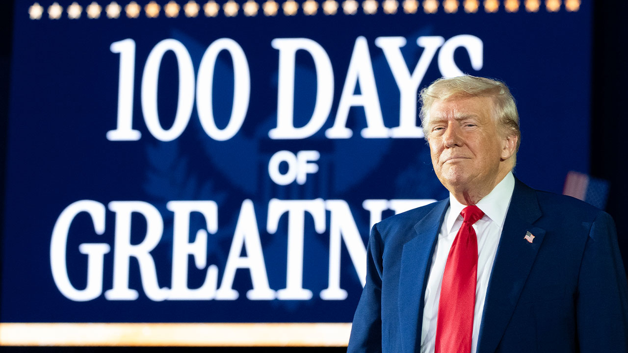 '취임 100일' 트럼프, 관세 자찬하며 "협상 오래 걸리면 그냥 정해"