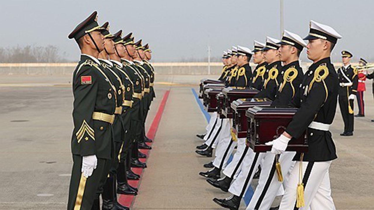 한국전쟁 중국군 유해 12일 中으로