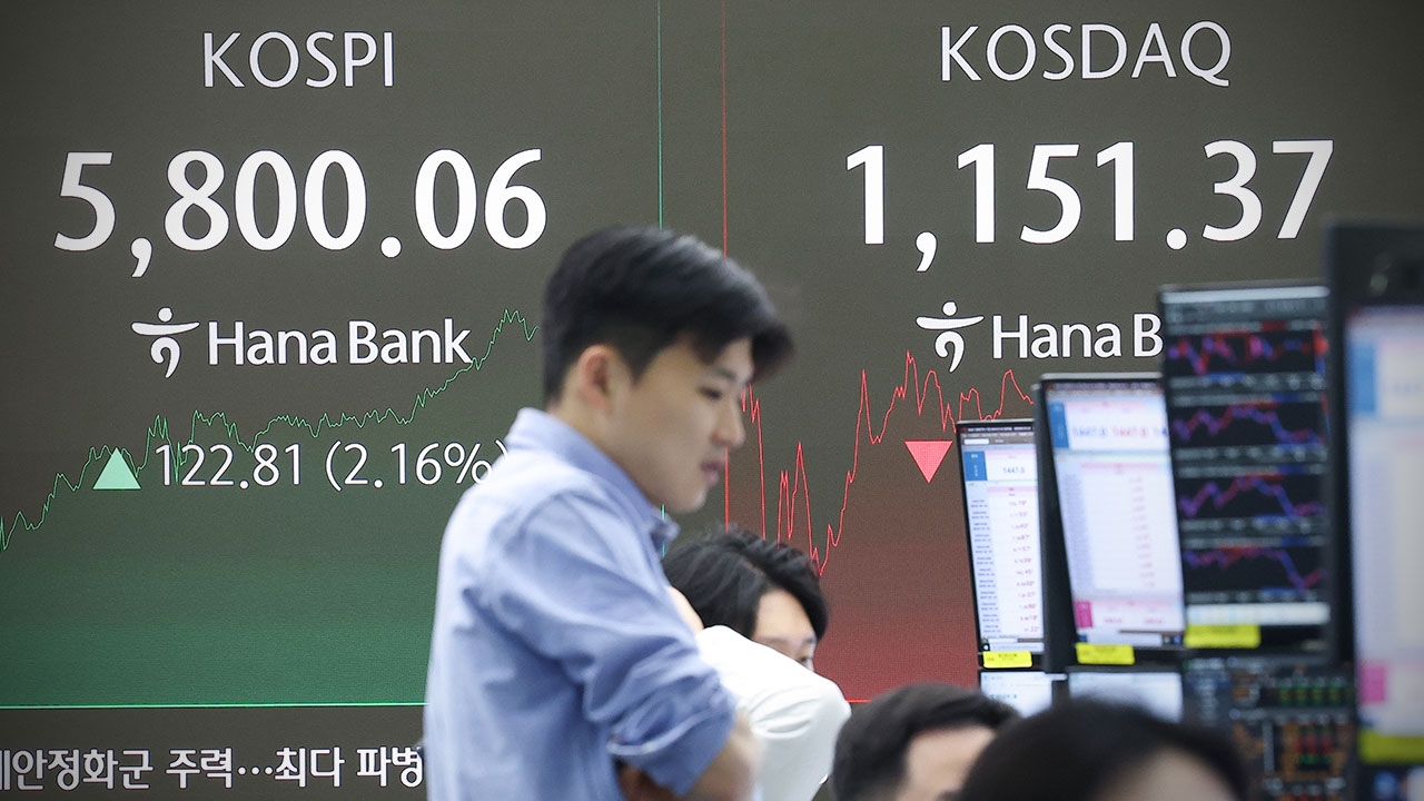 코스피 사상 첫 5800 돌파 마감‥'95만 닉스', 보험주도 상한가 랠리