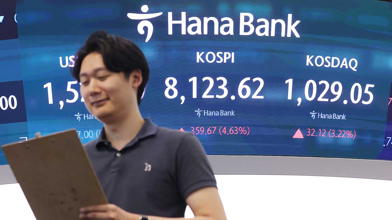 '급등 출발' 코스피, 8,100선에 마감‥원·달러 환율 1,510원대로 하락