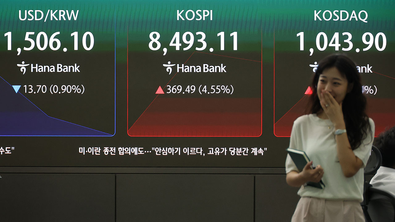 코스피 5% 상승출발해 장 초반 매수 사이드카‥환율 1,511원