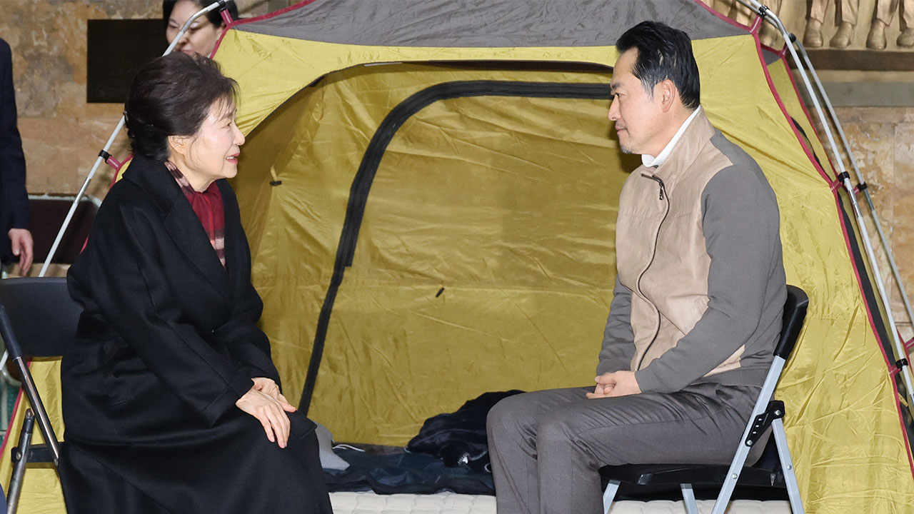 박근혜, 장동혁에 "단식 중단 약속해달라"‥장동혁 "그렇게 하겠습니다"