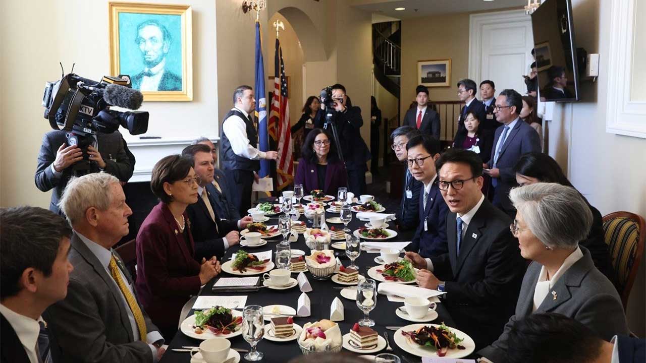 김민석 총리 방미 첫날‥미 하원의원 쿠팡 묻자 "차별 전혀 없다"