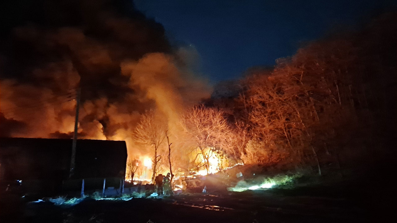 경기 광명시 노온사동 비닐하우스 화재‥1시간여 만에 꺼져
