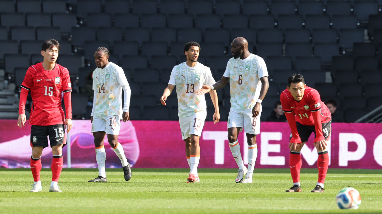 '골대 3번' 홍명보호, 코트디부아르에 4대 0 완패