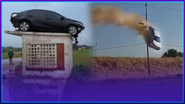 엠빅뉴스 왜 버스정류장 위에 있는건데 믿기지 않는 사고 장면들