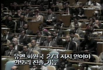 비상임 이사국 진출 위해 한승주 외무부 장관 유엔 방문한정우