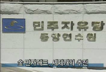 민자당 김윤환 대표 세제개혁 추진하겠다고백지연