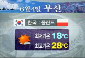 월드컵 경기 기상 전망 수중전 많을 듯조문기