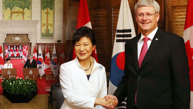 한캐나다 정상회담 FTA 공식 서명"전략적 동반자 관계"