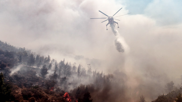 그리스 아테네 5개 지역에서 동시다발 산불 방화추정