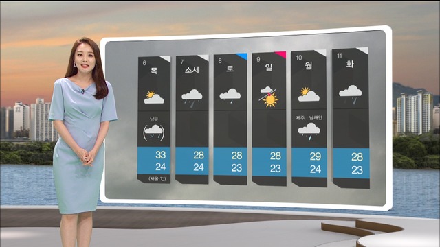 날씨 중부 장마 전선 소강무더위 기승