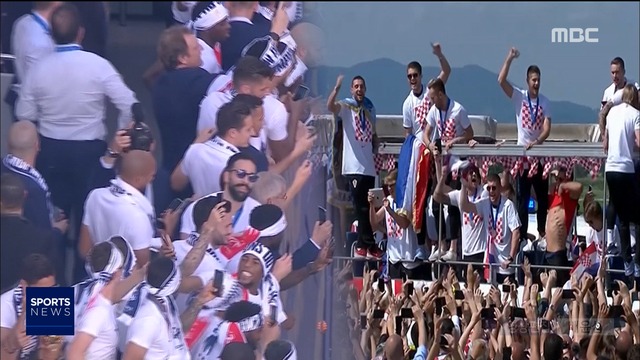 프랑스크로아티아 금의환향뜨거운 환영 열기