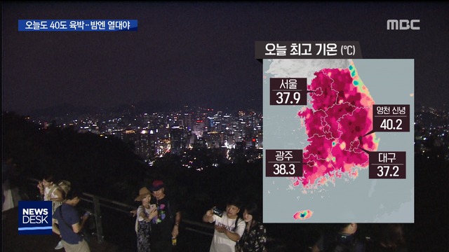 날씨 서울 체온보다 높은 379도오늘도 열대야
