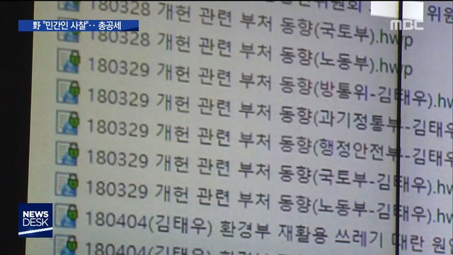  "마구잡이 민간인 사찰"특검국정조사 검토