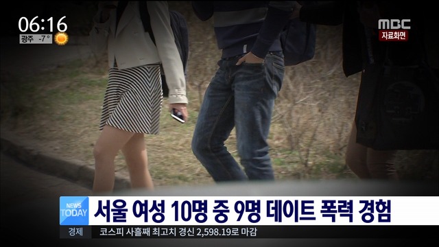 서울 여성 10명 중 9명데이트 폭력 경험