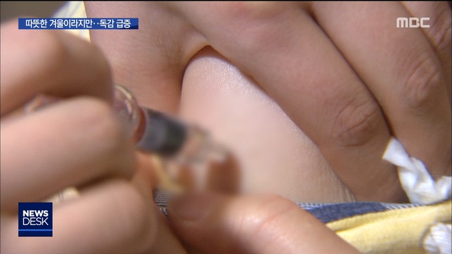 콜록콜록 마스크 낀 사람 늘었다독감 급증