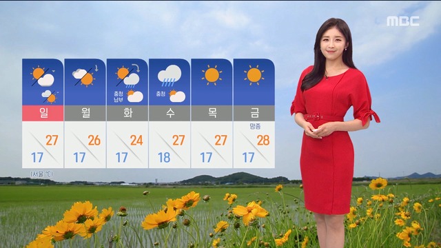 날씨 주말 내내 더위 지속곳곳 소나기 가능성
