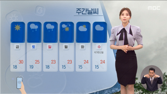 날씨 기온 껑충 내일 더 더워주말 전국 비 흠뻑