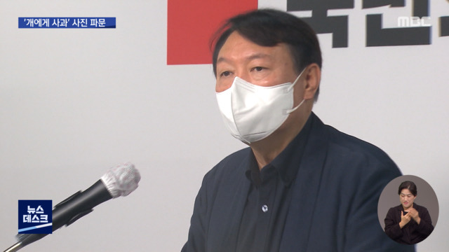 뒷북 사과 뒤 개 사과 사진"사과는 개나 줘라" 일파만파