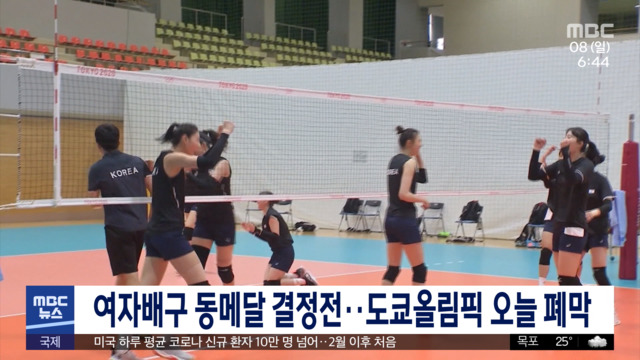 여자배구 동메달 결정전도쿄올림픽 오늘 폐막