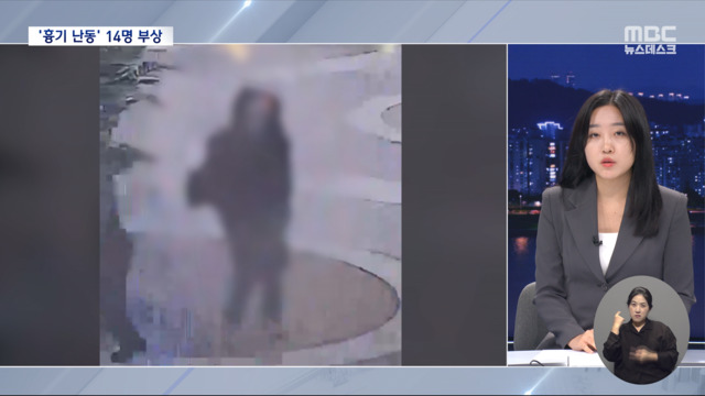 또 도심 흉기 난동에 14명 다쳐"누군가 나를 청부살인 하려 해 범행"