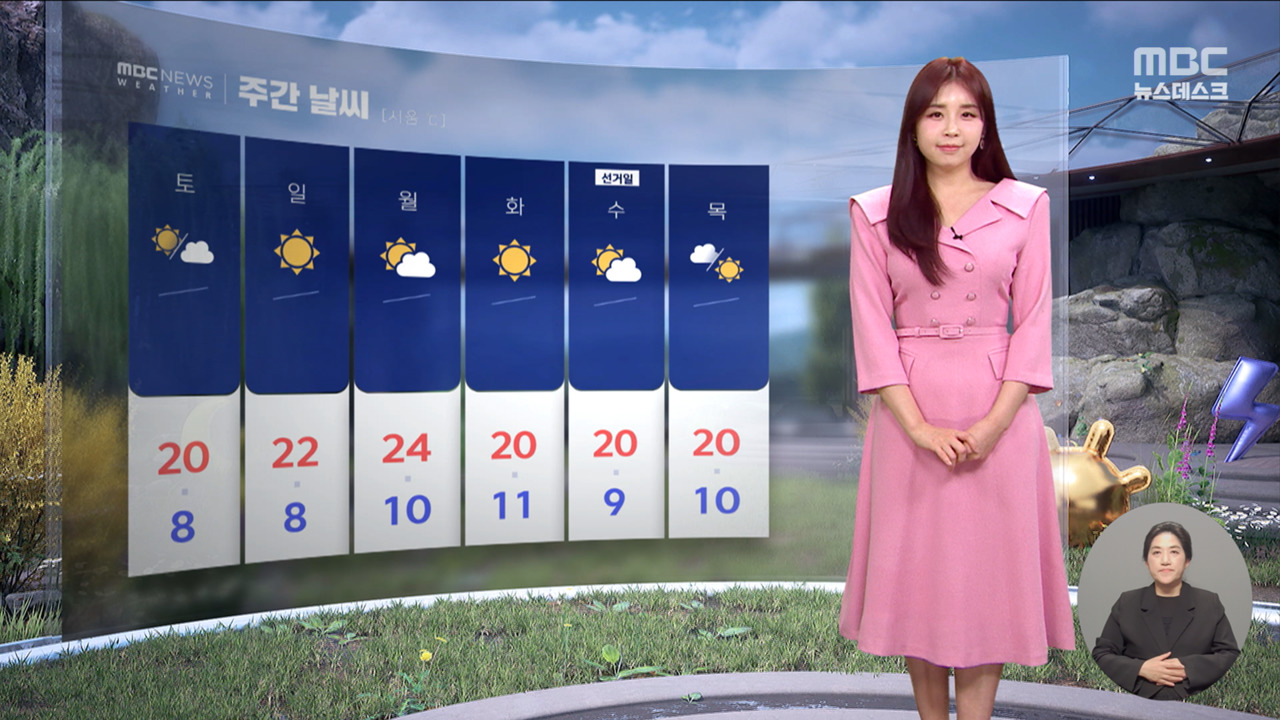 날씨 밤까지 서쪽 국지적 강한 비식목일 따뜻한 오후