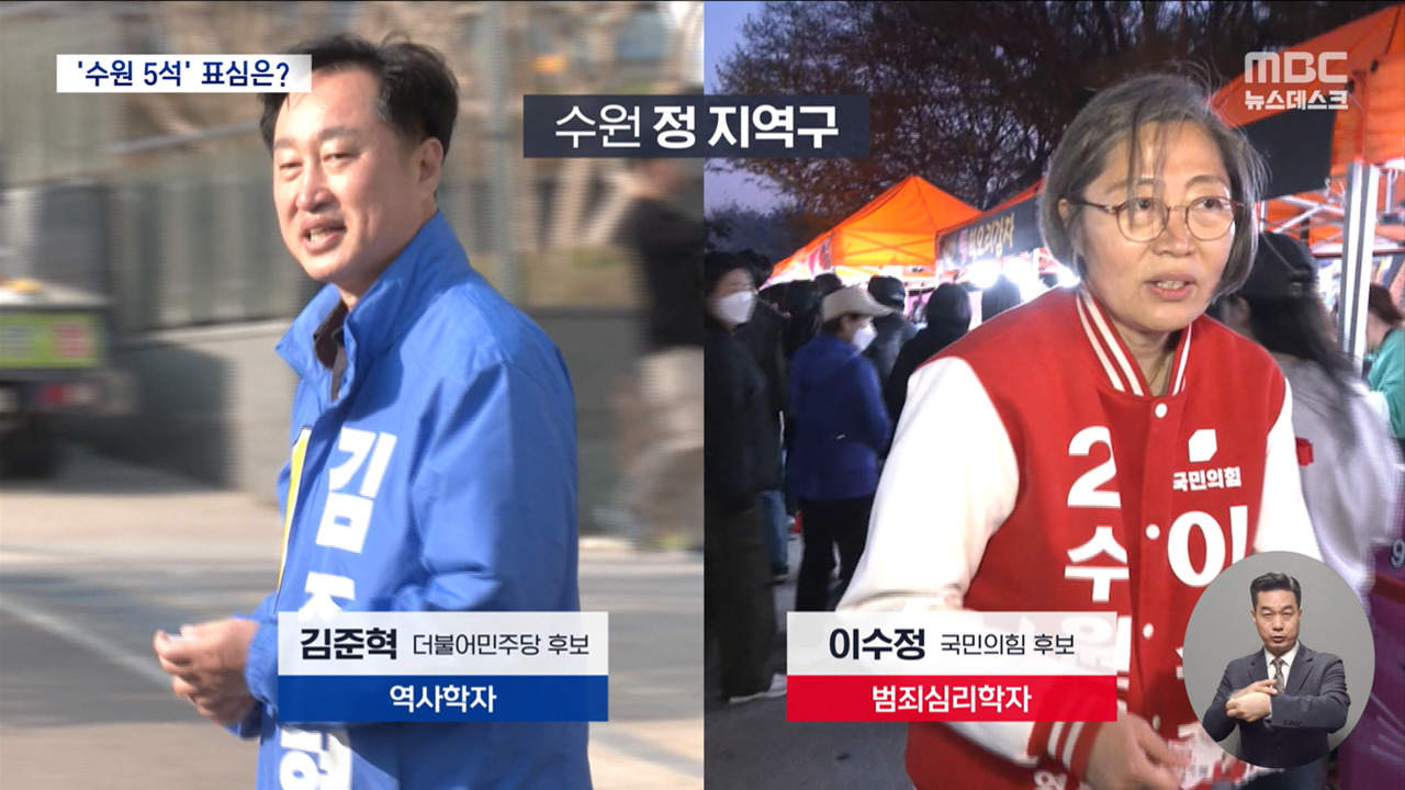 수성이냐 탈환이냐막말과 대파 논란 속 수원 5곳 표심은