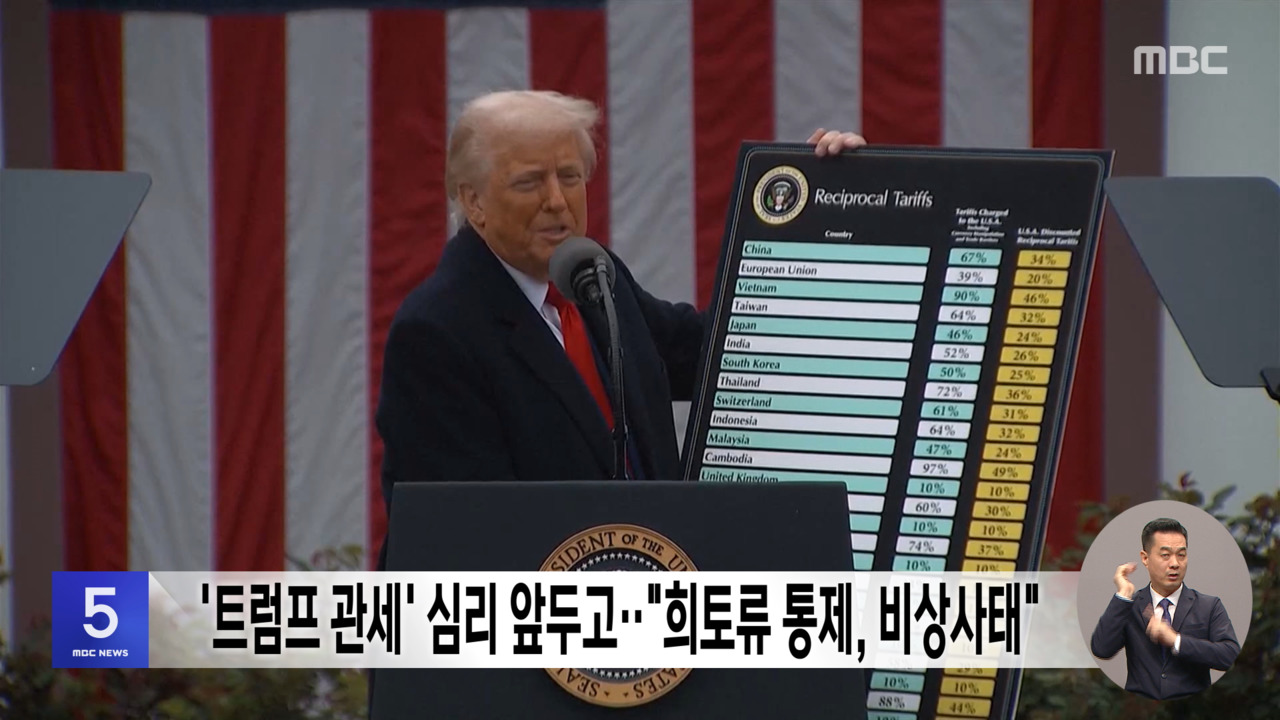 트럼프 관세 심리 앞두고"희토류 통제 비상사태"