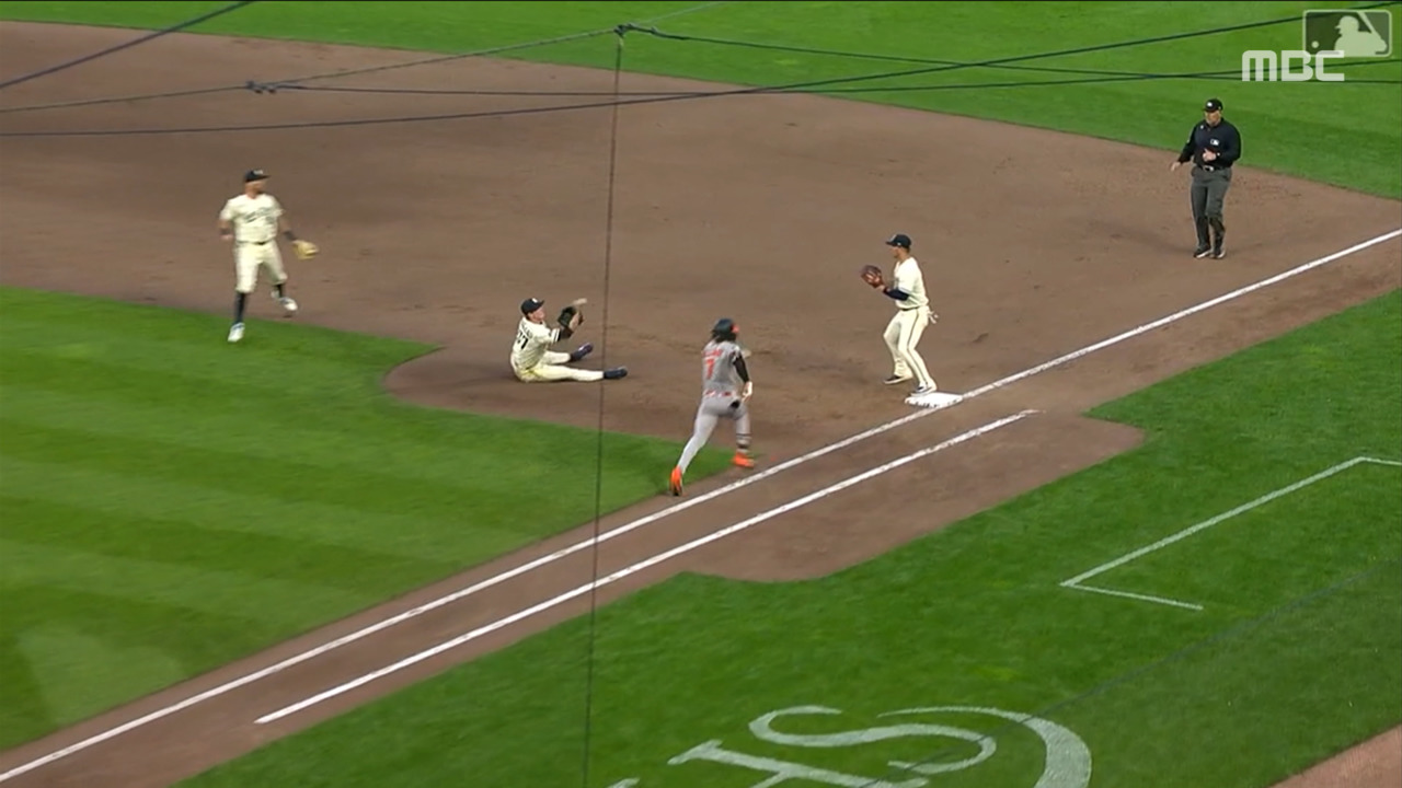 스포츠 영상 미네소타 발랜드의 호수비포구부터 송구까지 완벽했네