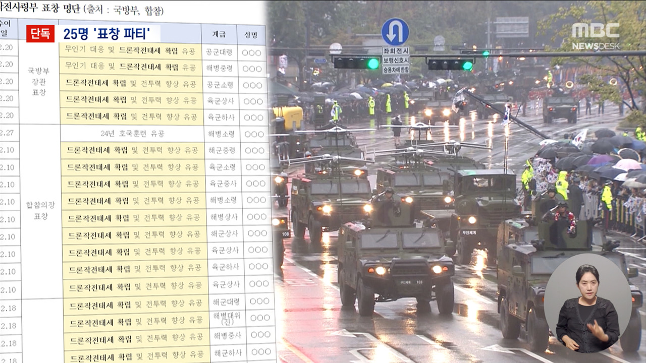 단독 드론사 무인기 침투 작전 직후 무더기 표창 파티