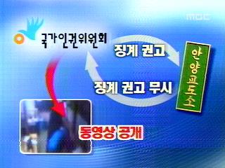 교도관 재소자 폭행 동영상 공개 논란