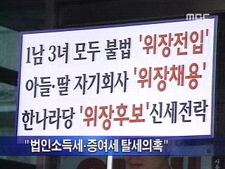 증여세 회피 논란