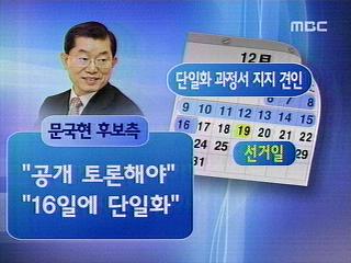 대통령선거 D14  단일화 속보