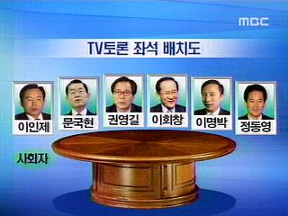 대선 후보들 내일 1차 TV 토론