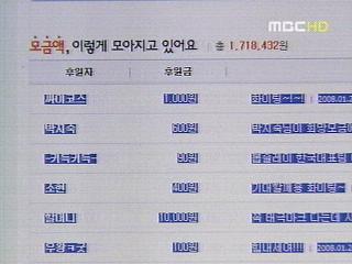 우리한국인 네티즌 희망모금